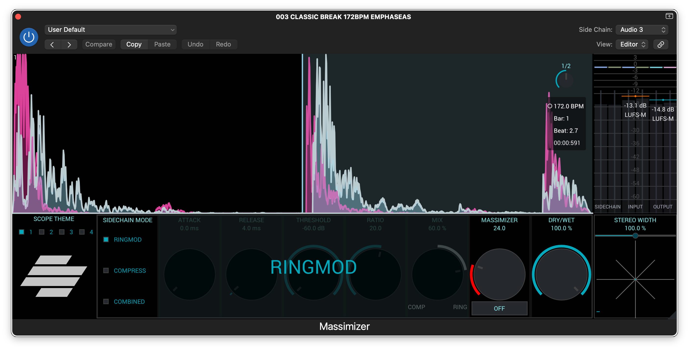 Massimizer VST plugin interface